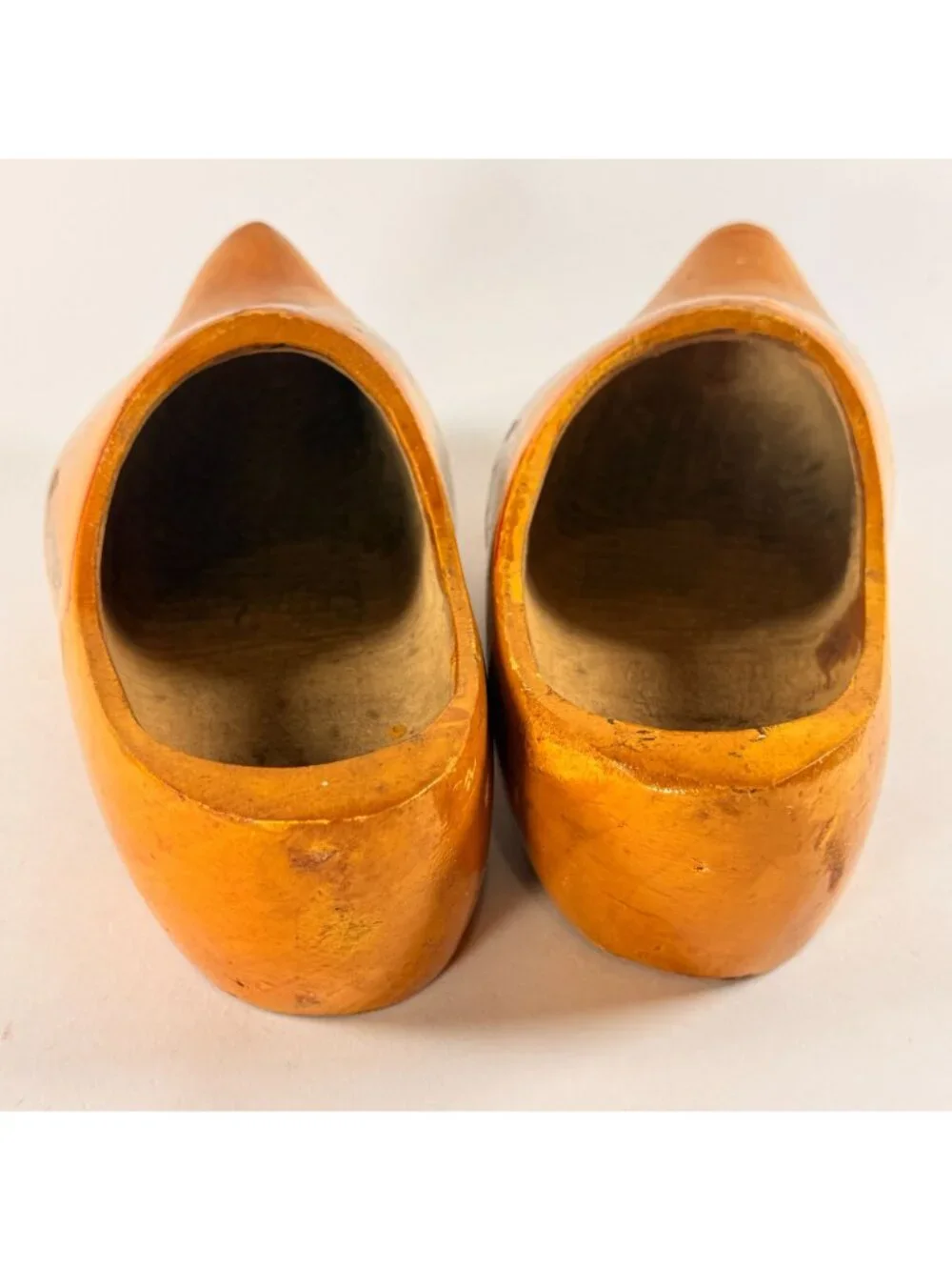 Heinekens Large Wooden Dutch Clogs 2 Left Shoes Windmill Design Decoration Only